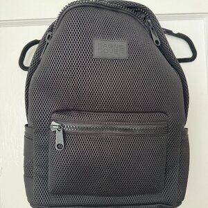Dagne Dover Black Mesh Dakota Backpack in Black Medium